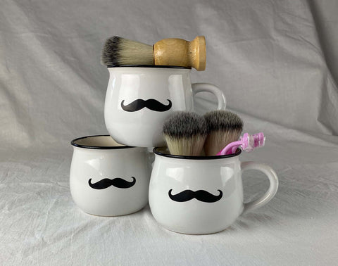 Shave Kit: includes Shaving Mug w/Shaving brush, Soap on a Rope