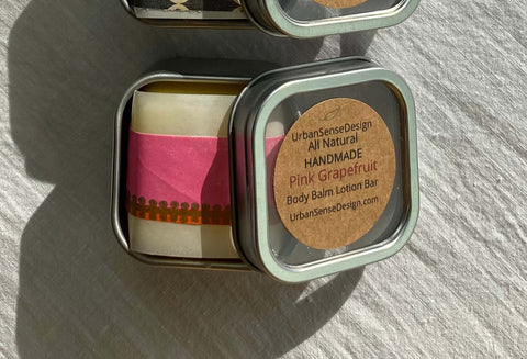 Pink Grapefruit Orange Body Balm Lotion Bars