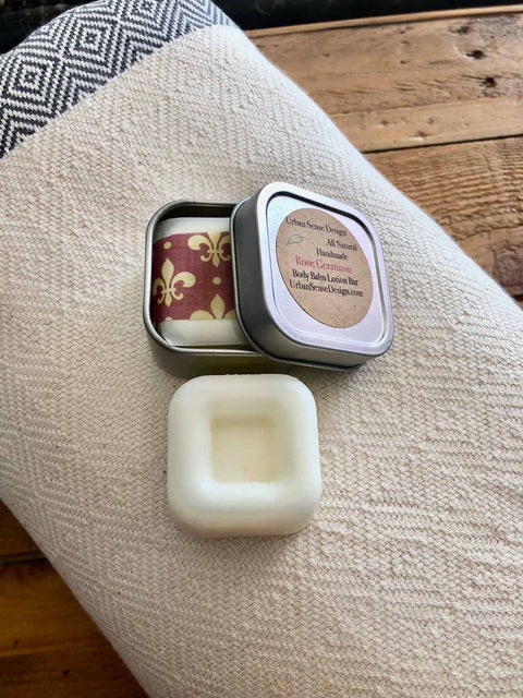 Rose Geranium Body Balm Lotion Bars