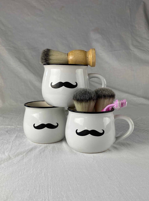 Shave Kit: includes Shaving Mug w/Shaving brush, Soap on a Rope
